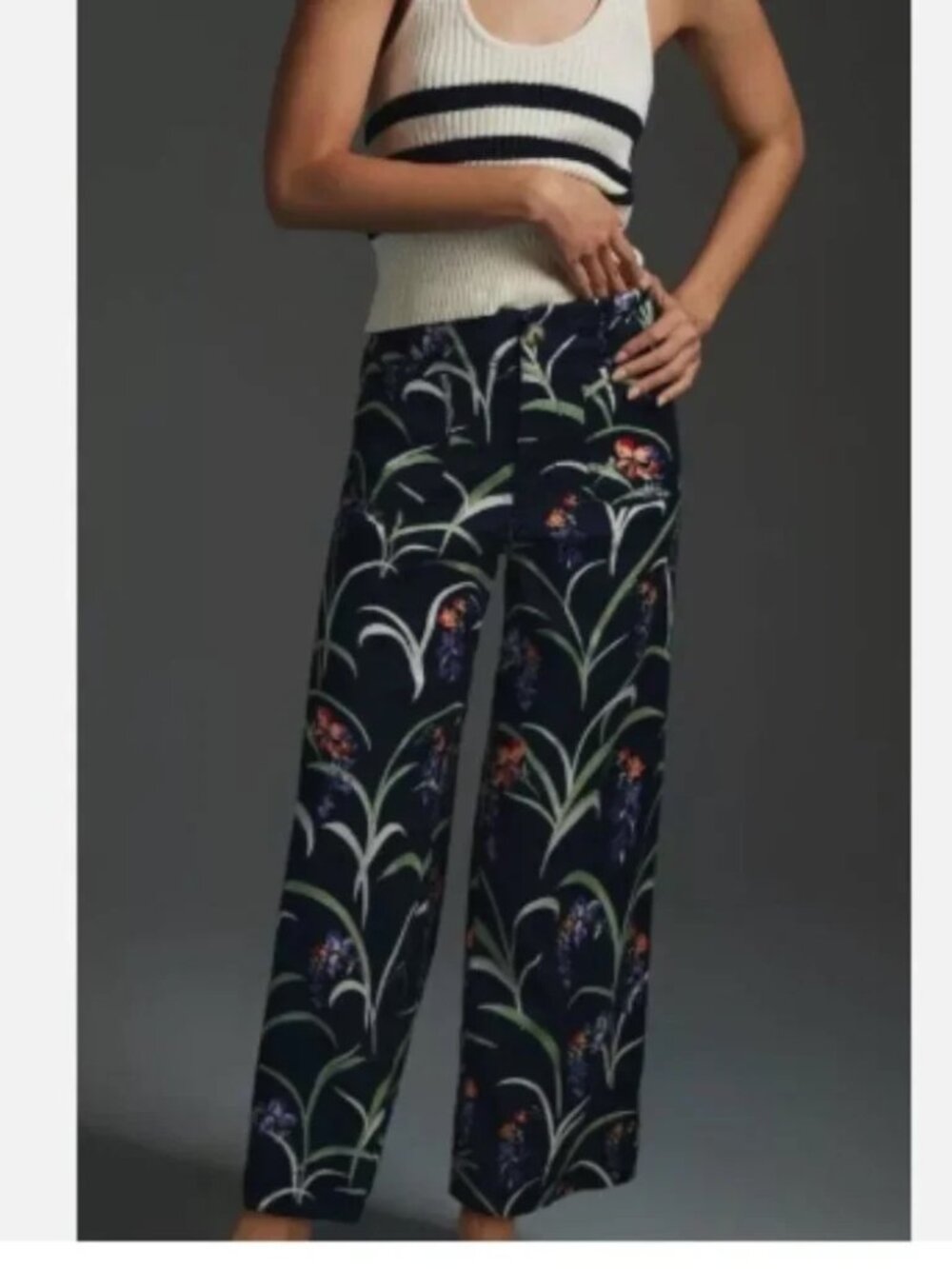 ISO: Anthropologie Colette Pants: Navy Floral